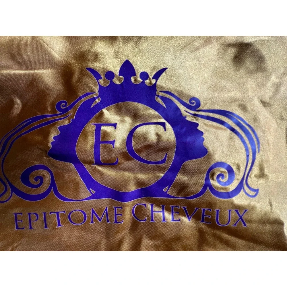 Epitome Cheveux Hair Bonnet Womens OS Gold Purple Logo Satin Sleep Cap 3401